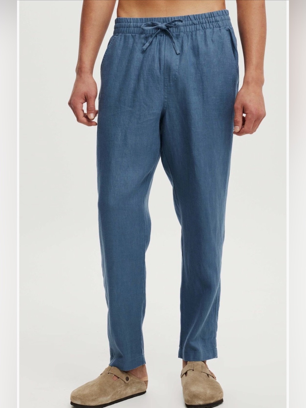 Cotton On Men's Relaxed Drawstring Jeans - Slate Blue
